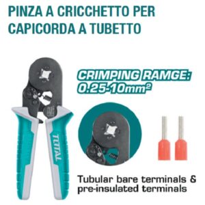 Pinza Crimpatrice per Terminali a Bussolotto 0,25-10m